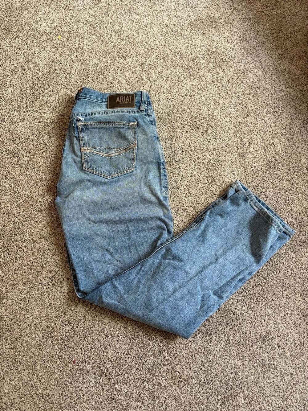 Ariat M2 Traditional Relaxed Boot Cut Men's Blue Denim Jeans Size 34x34⁠